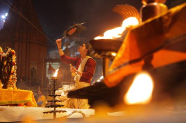 kimliği belirsiz Hintli Kumbh Mela Festival yakınındaki Allahabad, Hindistan