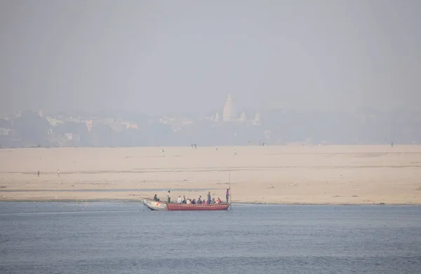 Boot Varanasi Ganges River Uttar Pradesh Indien — Stockfoto