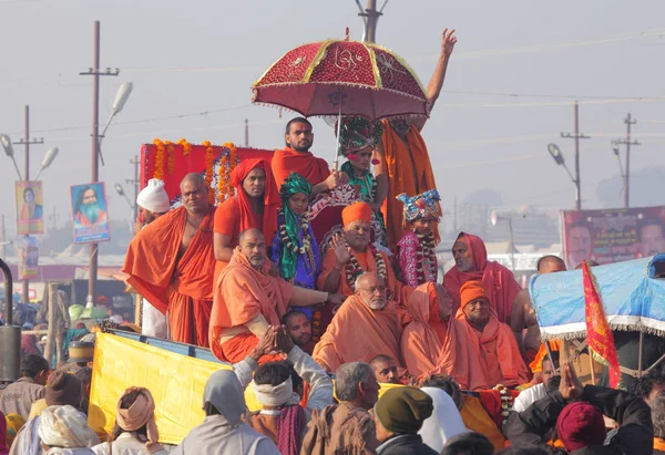 Crowd Kumbh Mela Festival World Largest Religious Gathering Allahabad Uttar — Stock Photo, Image