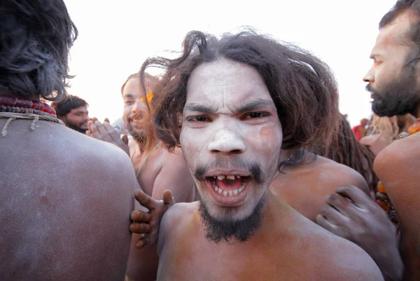 Crowd Kumbh Mela Festival World Largest Religious Gathering Allahabad Uttar — Stock Photo, Image