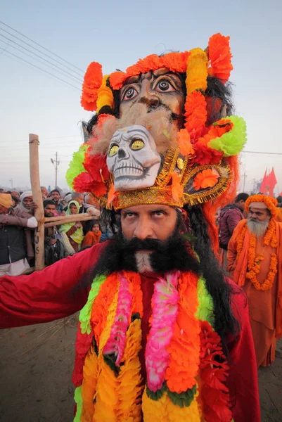 Crowd Kumbh Mela Festival World Largest Religious Gathering Allahabad Uttar — Stock Photo, Image