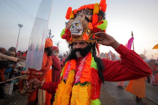 Crowd Kumbh Mela Festival World Largest Religious Gathering Allahabad Uttar — Stock Photo, Image