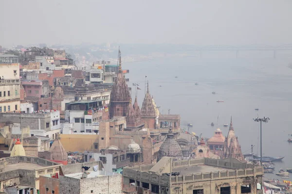 Eski Tarihi Varanasi Şehir Uttar Pradesh Hindistan — Stok fotoğraf