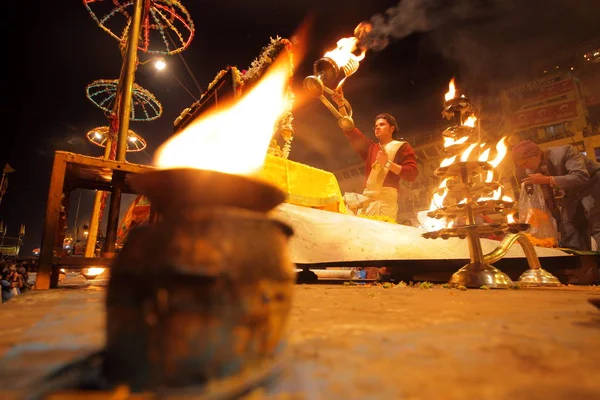 Homem Indiano Não Identificado Festival Kumbh Mela Perto Allahabad Índia — Fotografia de Stock