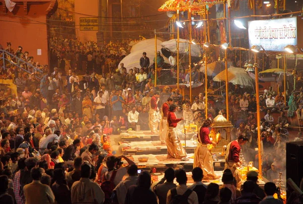 Kimliği Belirsiz Yerel Halkın Kumbh Mela Festival Yakınındaki Allahabad Hindistan — Stok fotoğraf