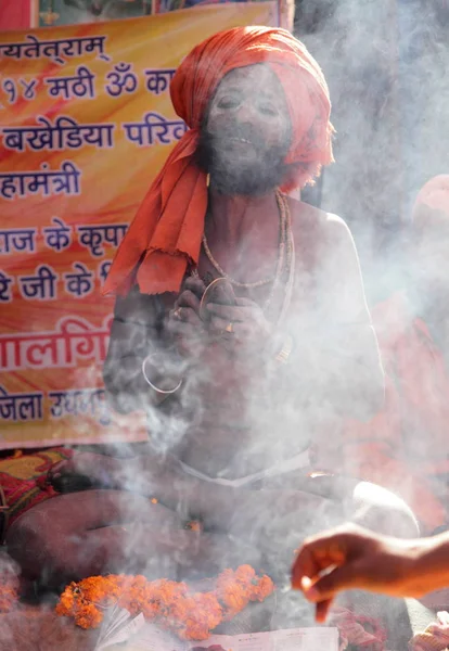 Indian Holy Men Kumbh Mela Festival World Largest Religious Gathering — Stock Photo, Image