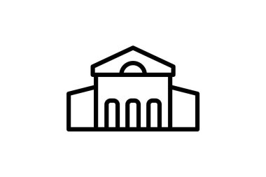 Müze Binası, vektör, piksel mükemmel, illüstratör dosyası