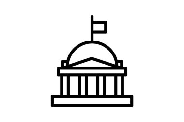 Yüksek Mahkeme Binası, vektör, piksel mükemmel, illüstratör dosyası
