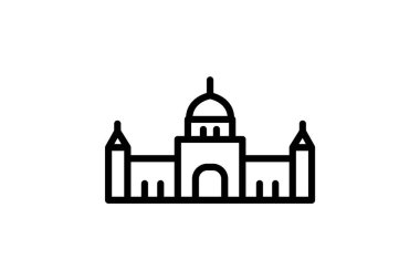 Saray Binası, vektör, piksel mükemmel, illüstratör dosyası