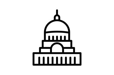 Capitol Binası, vektör, piksel mükemmel, illüstratör dosyası