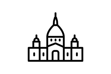 Katedral Binası, vektör, piksel mükemmel, illüstratör dosyası