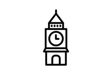Saat Kulesi, vektör, piksel mükemmel, illüstratör dosyası