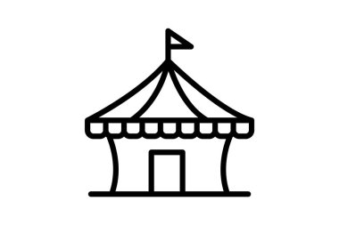 Lunapark Pavyonu, vektör, piksel mükemmel, illüstratör dosyası