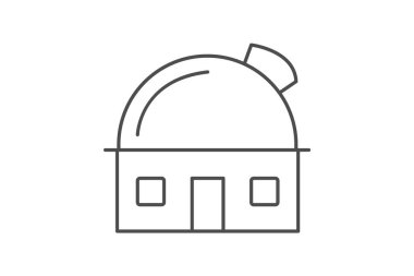 Gözlemevi Binası, vektör, piksel mükemmel, illüstratör dosyası