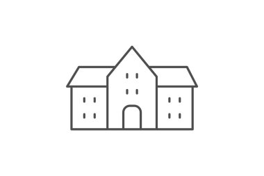 Yetimhane Binası, vektör, piksel mükemmel, illüstratör dosyası