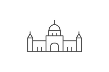 Saray Binası, vektör, piksel mükemmel, illüstratör dosyası