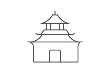 Tapınak Binası, vektör, piksel mükemmel, illüstratör dosyası