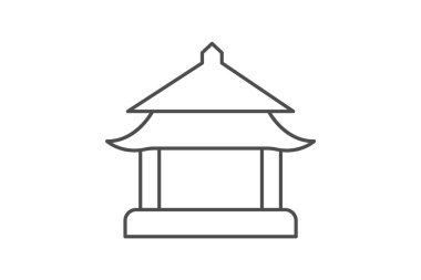 Tapınak Binası, vektör, piksel mükemmel, illüstratör dosyası