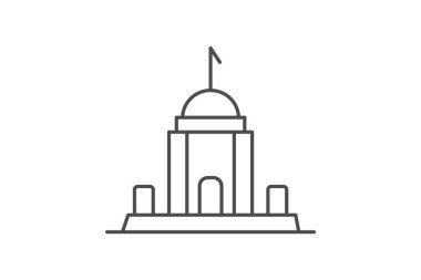 War Memorial Binası, vektör, piksel mükemmel, illüstratör dosyası