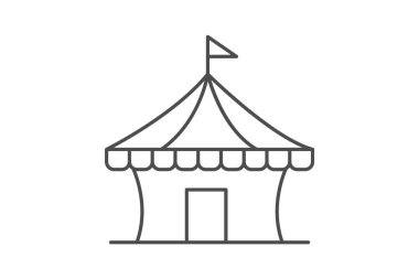 Lunapark Pavyonu, vektör, piksel mükemmel, illüstratör dosyası