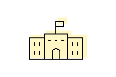 Elçilik Binası, vektör, piksel mükemmel, illüstratör dosyası