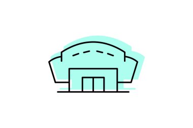 Kongre Merkezi, vektör, piksel mükemmel, illüstratör dosyası
