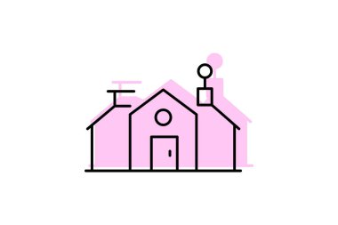 Bilim Laboratuvarı Binası, vektör, piksel mükemmel, illüstratör dosyası