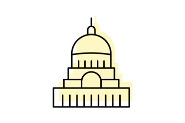 Capitol Binası, vektör, piksel mükemmel, illüstratör dosyası