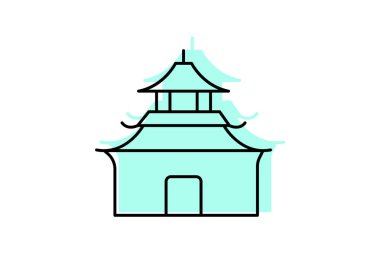 Tapınak Binası, vektör, piksel mükemmel, illüstratör dosyası