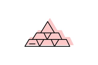 Piramit Binası, vektör, piksel mükemmel, illüstratör dosyası