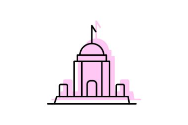 War Memorial Binası, vektör, piksel mükemmel, illüstratör dosyası