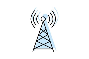 Yayın kulesi, vektör, piksel mükemmel, illüstratör dosyası