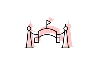 Tema Park Girişi, vektör, piksel mükemmel, illüstratör dosyası