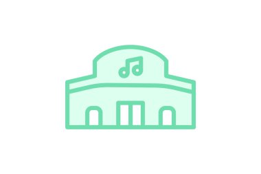 Konser Salonu, vektör, piksel mükemmel, illüstratör dosyası