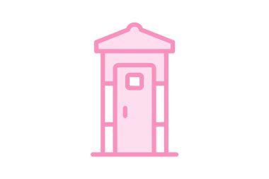 Umumi Tuvalet Binası, vektör, piksel mükemmel, illüstratör dosyası