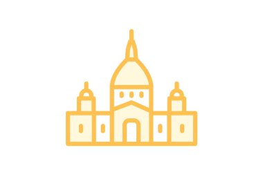 Katedral Binası, vektör, piksel mükemmel, illüstratör dosyası