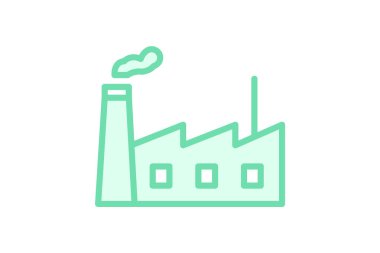 Fabrika Binası, vektör, piksel mükemmel, illüstratör dosyası