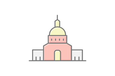 Yer imi Bina, vektör, piksel mükemmel, illüstratör dosyası