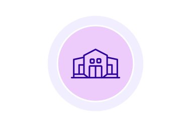 Kütüphane Binası, vektör, piksel mükemmel, illüstratör dosyası