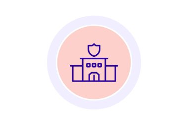 Polis Merkezi, vektör, piksel mükemmel, illüstratör dosyası