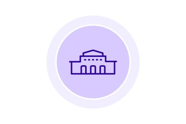 Tiyatro Binası, vektör, piksel mükemmel, illüstratör dosyası