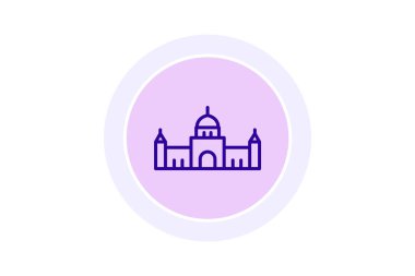 Saray Binası, vektör, piksel mükemmel, illüstratör dosyası