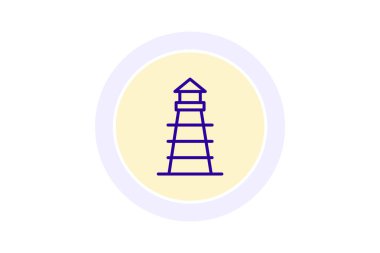 Deniz feneri binası, vektör, piksel mükemmel, illüstratör dosyası