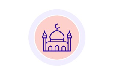 Cami Binası, vektör, piksel mükemmel, illüstratör dosyası