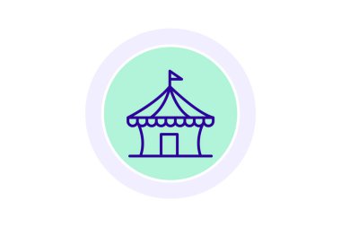 Lunapark Pavyonu, vektör, piksel mükemmel, illüstratör dosyası