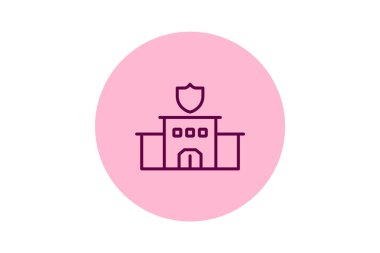 Polis Merkezi, vektör, piksel mükemmel, illüstratör dosyası