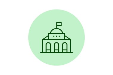 Belediye Binası, vektör, piksel mükemmel, illüstratör dosyası