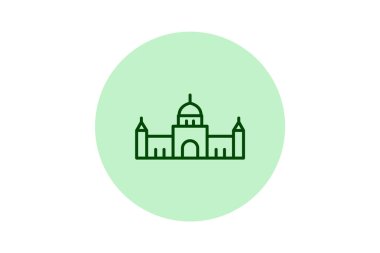 Saray Binası, vektör, piksel mükemmel, illüstratör dosyası