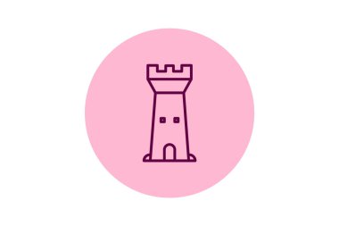 Kale Kulesi, vektör, piksel mükemmel, illüstratör dosyası