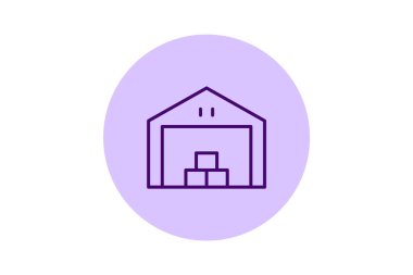 Depo binası, vektör, piksel mükemmel, illüstratör dosyası